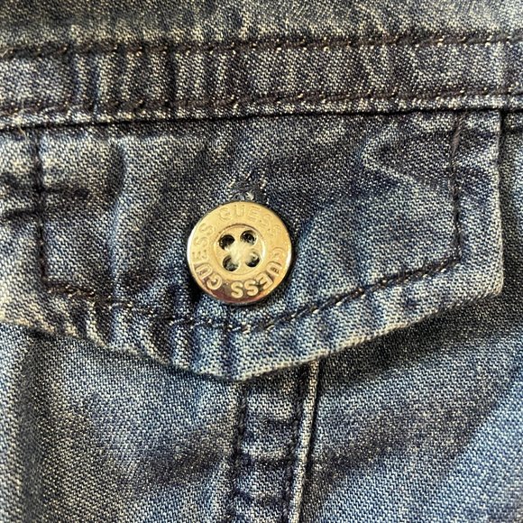 GUESS Pink Tulle & Blue Denim Fairy Dress Embellished Toddler Girl 24m (SKU: 3G) - Picture 4 of 7